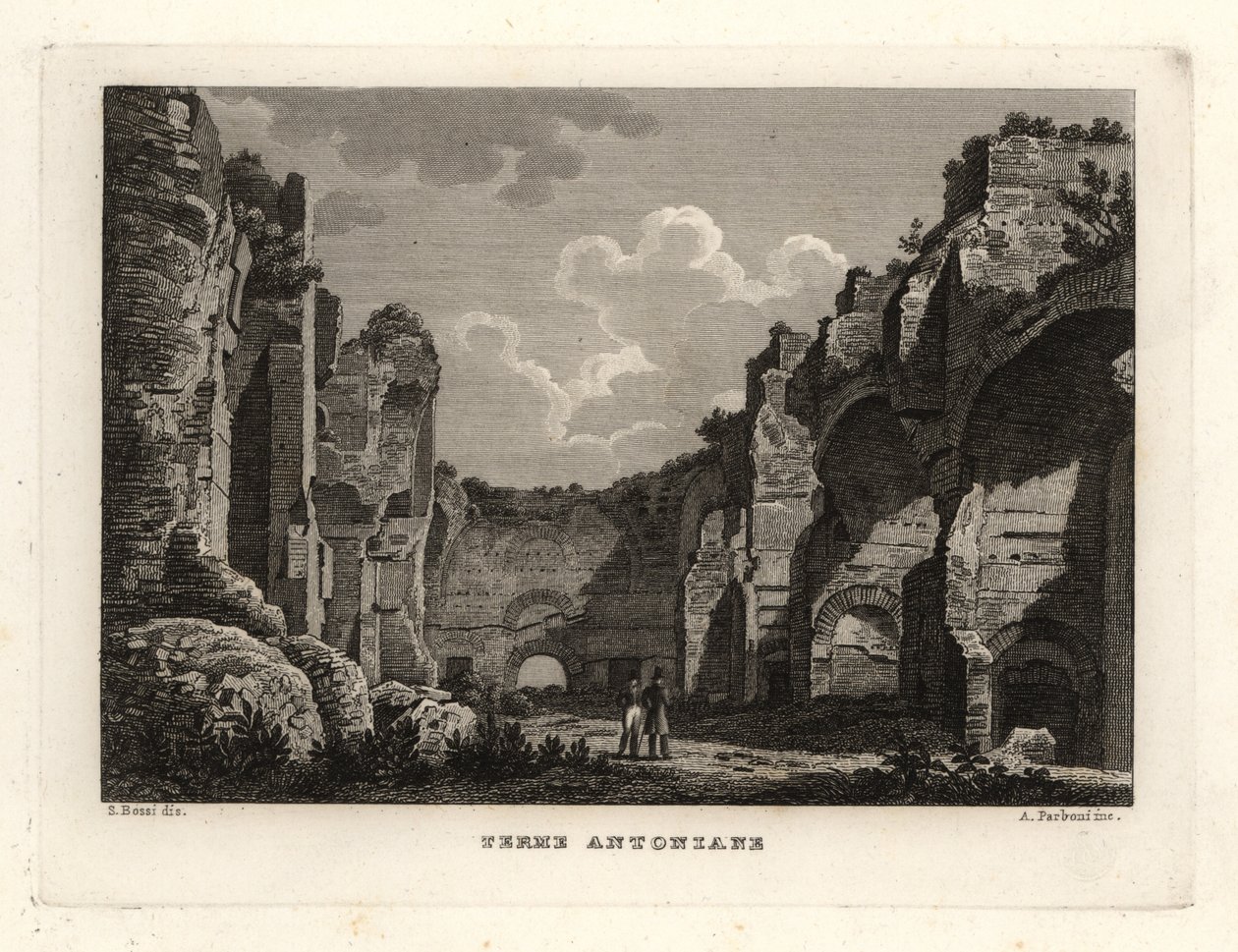 Caracalla Hamamlarının kalıntılarının görünümü, Terme Antoniane, Roma by Unbekannt