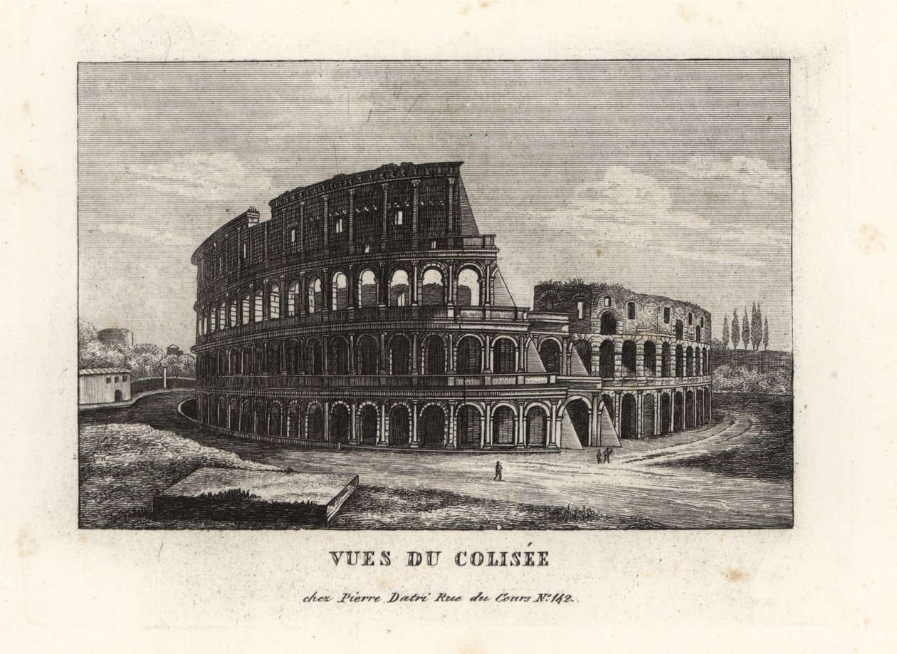 Kolezyum, Amphitheatrum Flavium, Roma kalıntılarının görünümü by Unbekannt