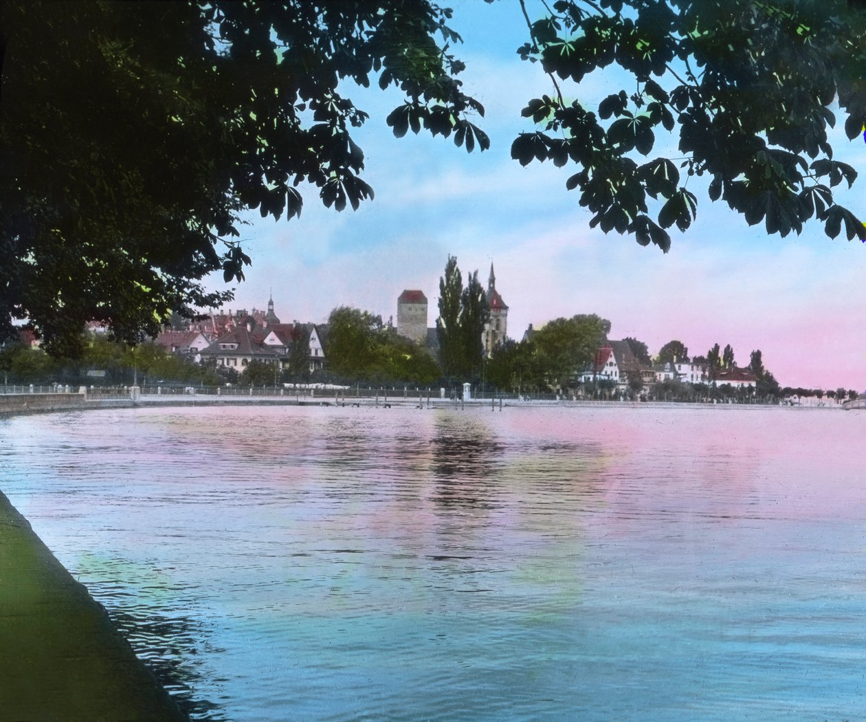 Konstanz Gölü'nden Arbon şehrine bakış by Unbekannter Künstler
