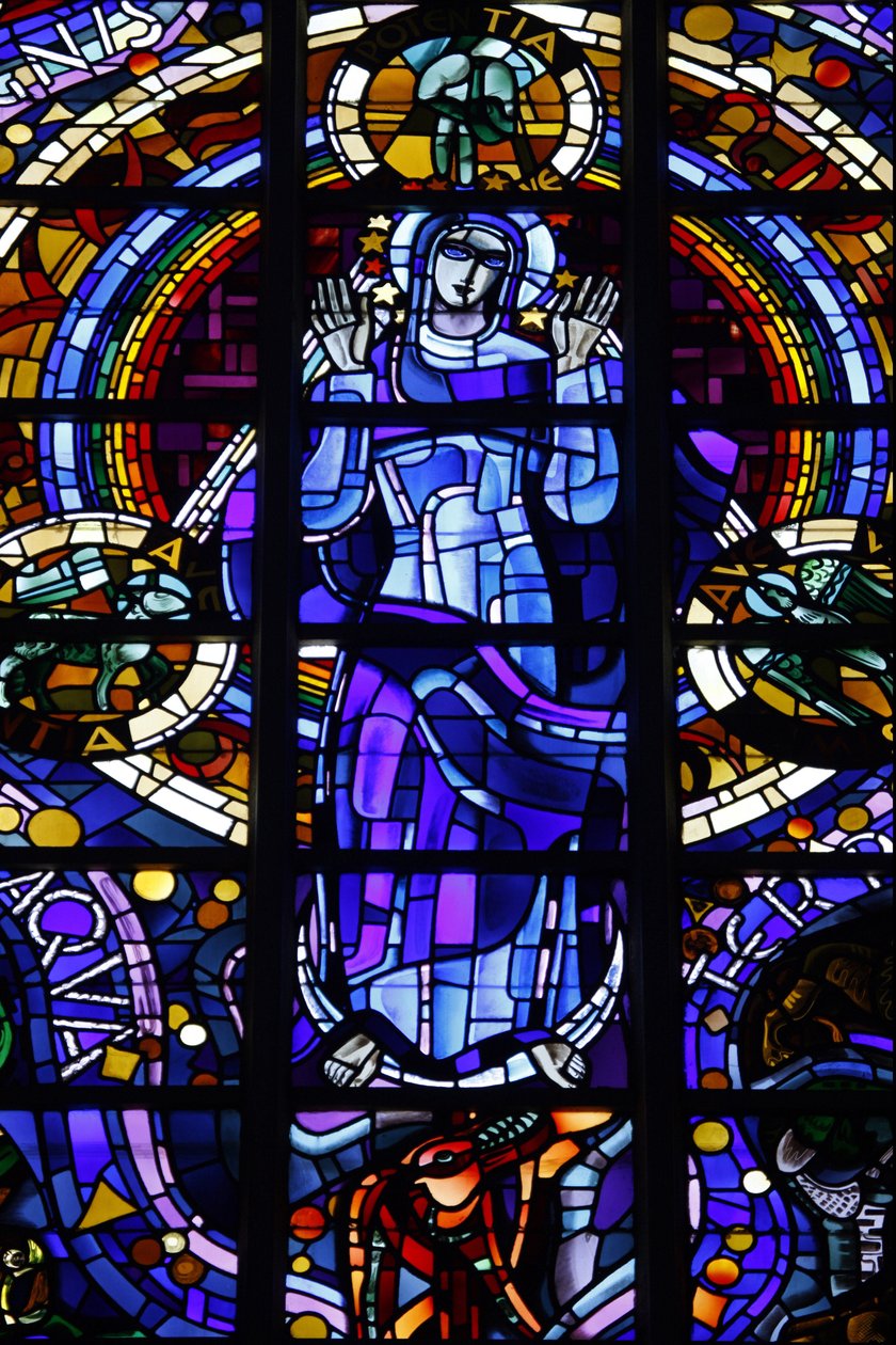 Louis Barillet ve Jean Le Chevallier, Blois, Fransa tarafından Notre-Dame-de-la-Trinite kilisesinde Meryem Ana vitray by Unbekannt