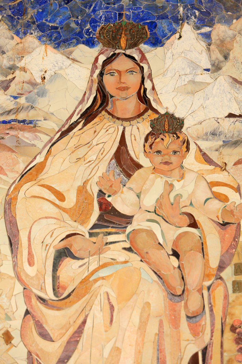 Bakire ve çocuk. Şili. Duyuru Bazilikası, Nasıra, İsrail by Unbekannt
