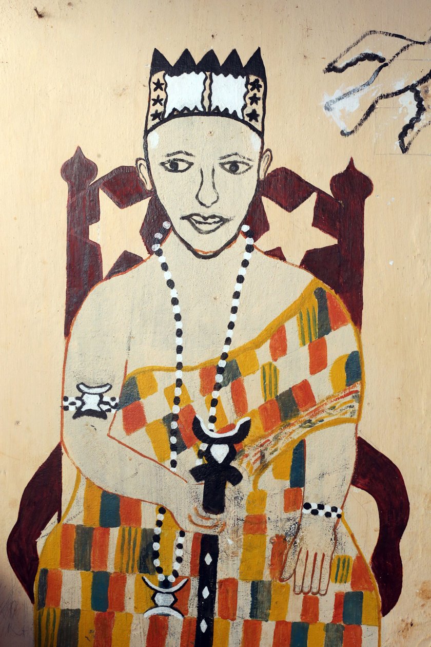 Bir manastırda Voodoo duvar resmi. Togoville, Togo by Unbekannt
