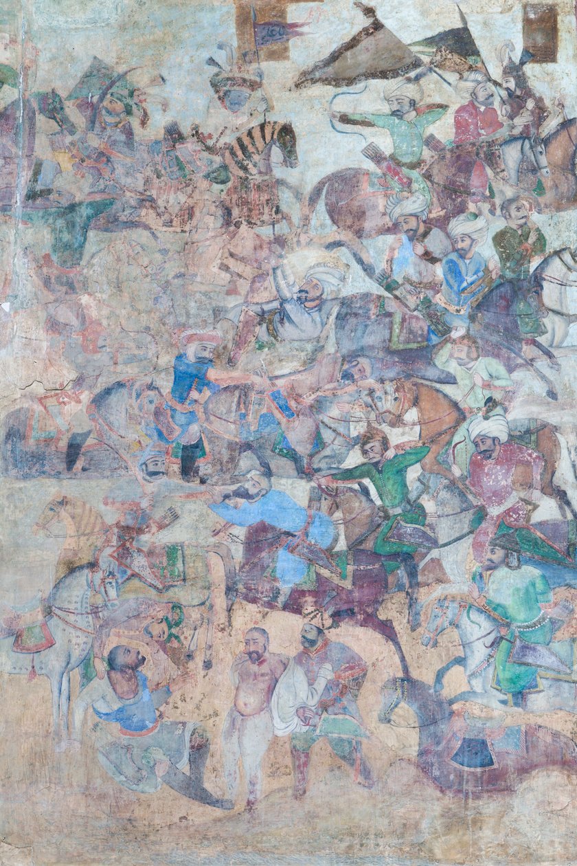 Qeysarieh portalındaki duvar resimleri, Nakş-ı Cihan İmam meydanı, İsfahan, İran (fresk) by Unbekannter Künstler