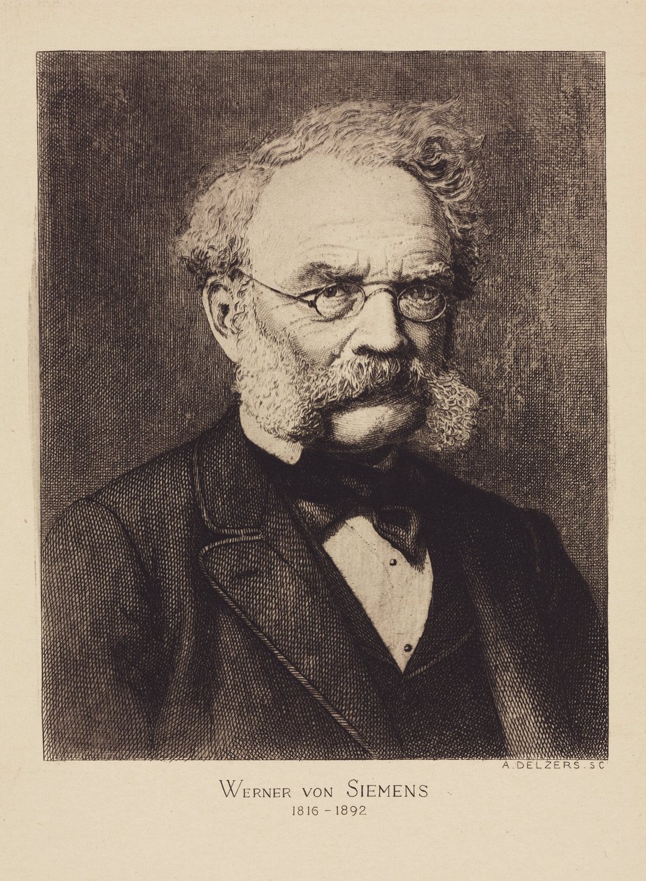 Werner von Siemens, Alman elektrik mühendisi ve mucit, c 1880 by Unbekannter Künstler