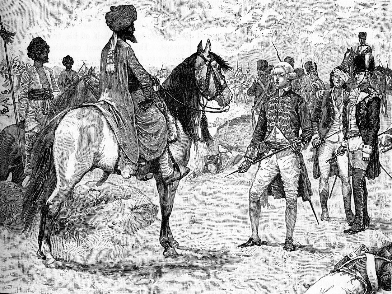 William Bailie'nin Hyder Ali'ye teslim olması by Unbekannter Künstler