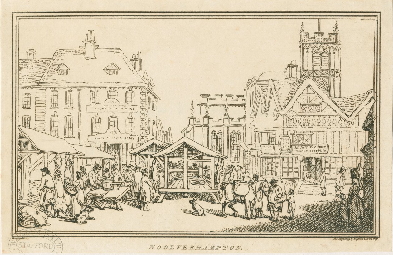 Wolverhampton - Pazar Yeri: gravür, nd [c 1799] by Unbekannt