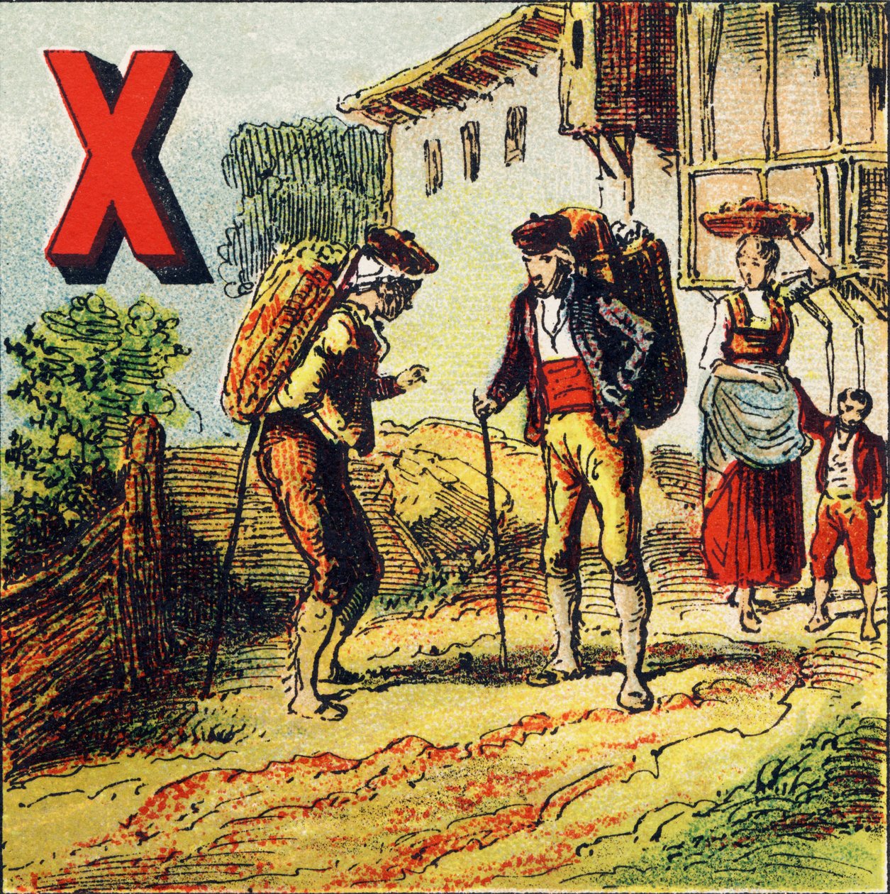 X: Sherry. Şarabıyla ünlü İspanya şehri - Coğrafi Alfabeden alınan gravür. Guerin-Muller ve Cie, yayıncılar, Paris by Unbekannt