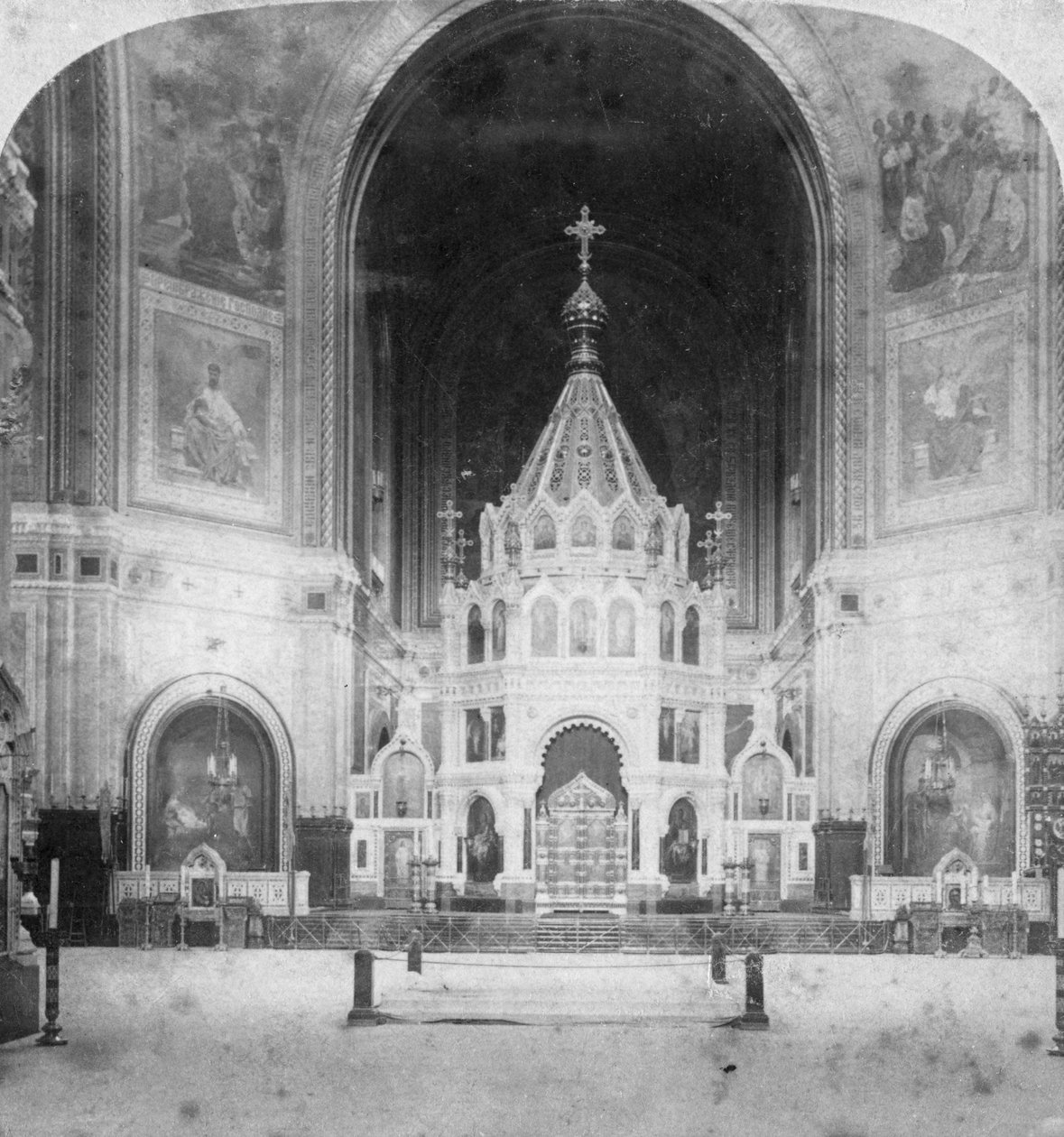 Altar, Kurtarıcı İsa Katedrali, Moskova, Rusya, 1898 by Underwood and Underwood