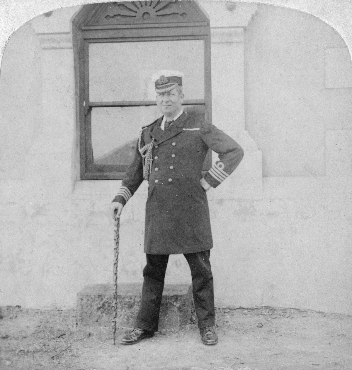 Kaptan Sir Edward Chichester, İngiliz deniz subayı, Cape Town, Güney Afrika, 1900. by Underwood and Underwood