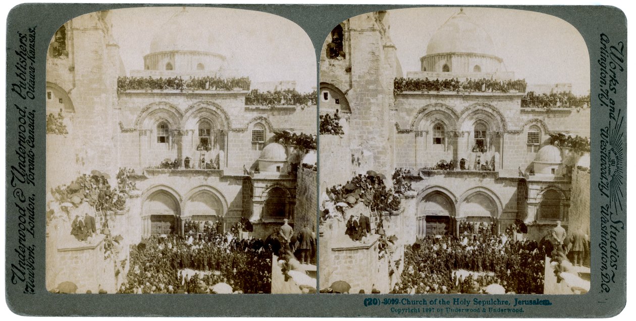 Kutsal Kabir Kilisesi, Kudüs, Filistin, 1897. by Underwood and Underwood