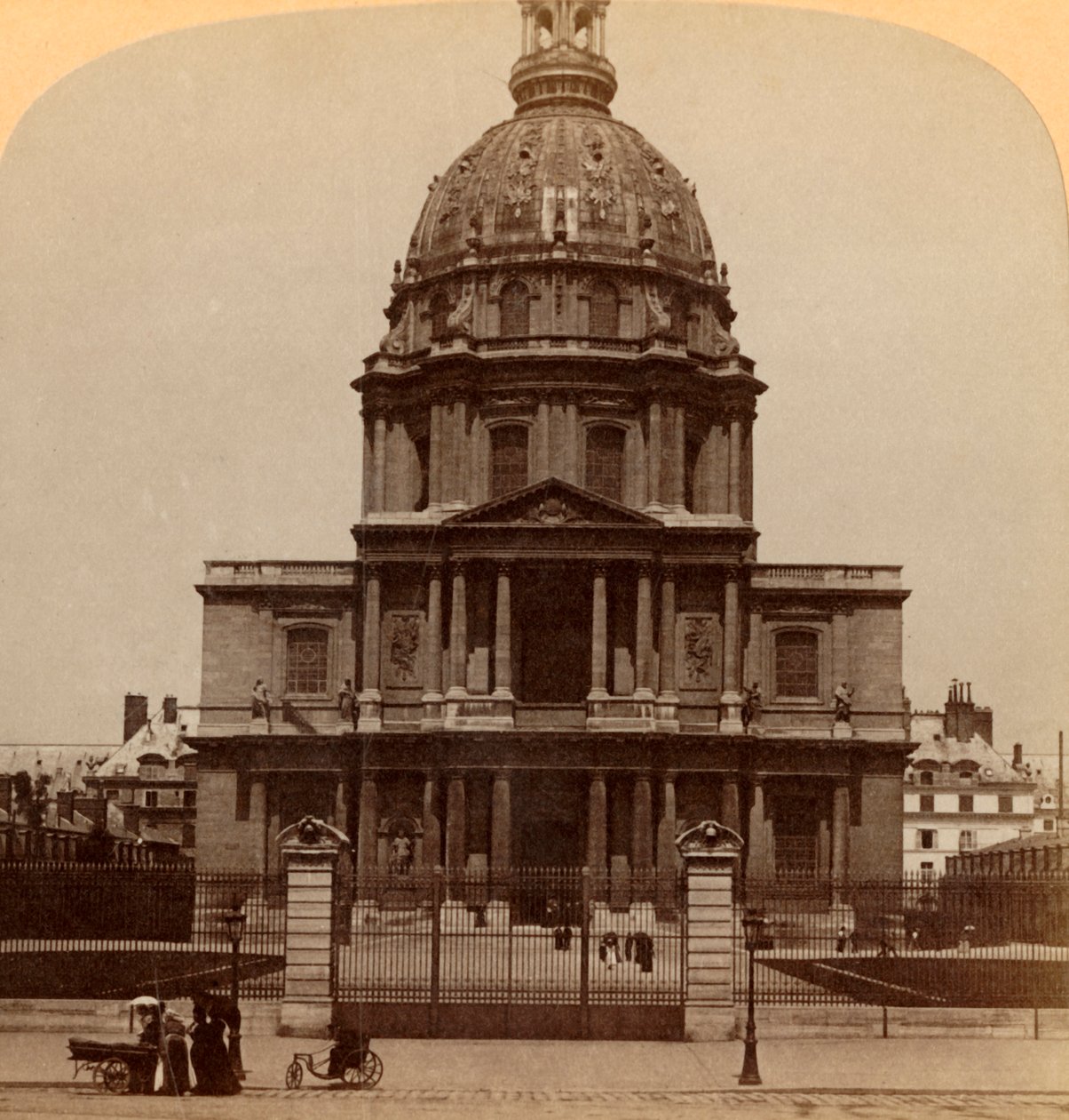 Dome des Invalides, güçlü savaşçının bulunduğu yer - Napolyon I. Mezarı, Paris, Fransa, 1900. by Underwood and Underwood