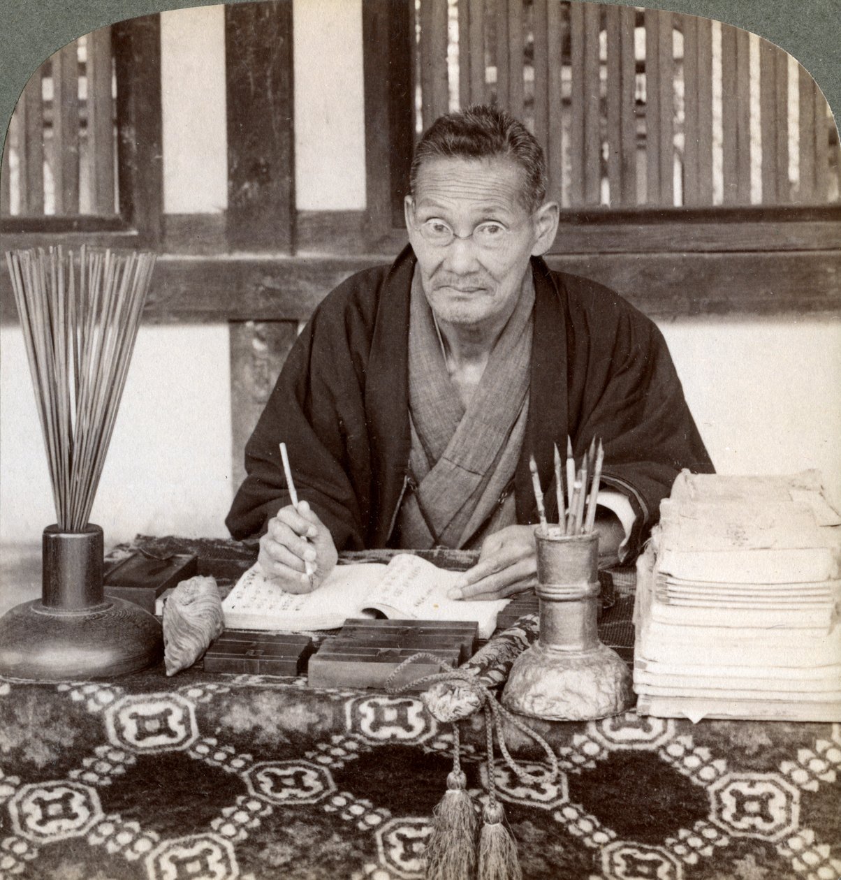 Falcı, Inari Tapınağı, Kyoto, Japonya, 1904 by Underwood and Underwood