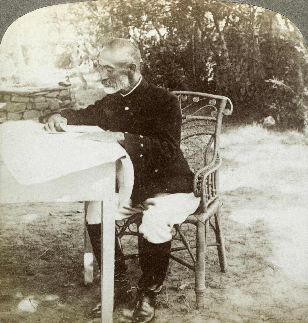 Japon Karargahında General Nogi, Port Arthur, Mançurya, c1904-1905. by Underwood and Underwood