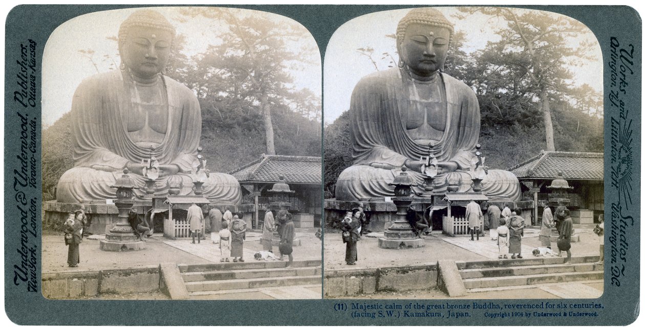 Büyük bronz Buda, Kamakura, Japonya, 1904 by Underwood and Underwood