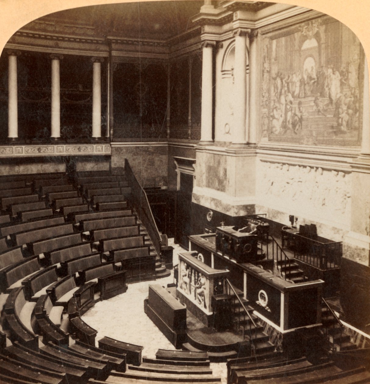 Temsilciler Meclisi İçi, Paris, Fransa, 1900. by Underwood and Underwood