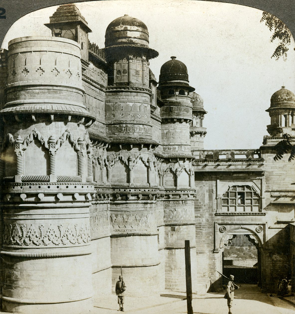 Man Singh Sarayı, Gwalior, Madhya Pradesh, Hindistan, c1900