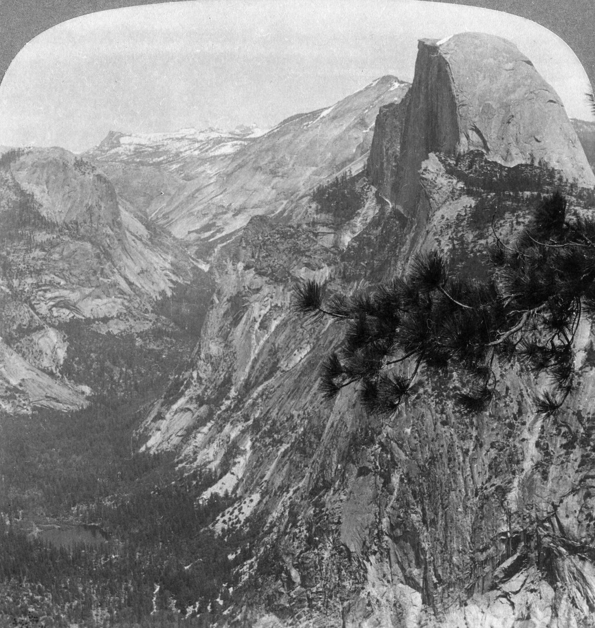 Mirror Lake, Half Dome ve Clouds Rest, Yosemite Vadisi, Kaliforniya, ABD, 1902 by Underwood and Underwood