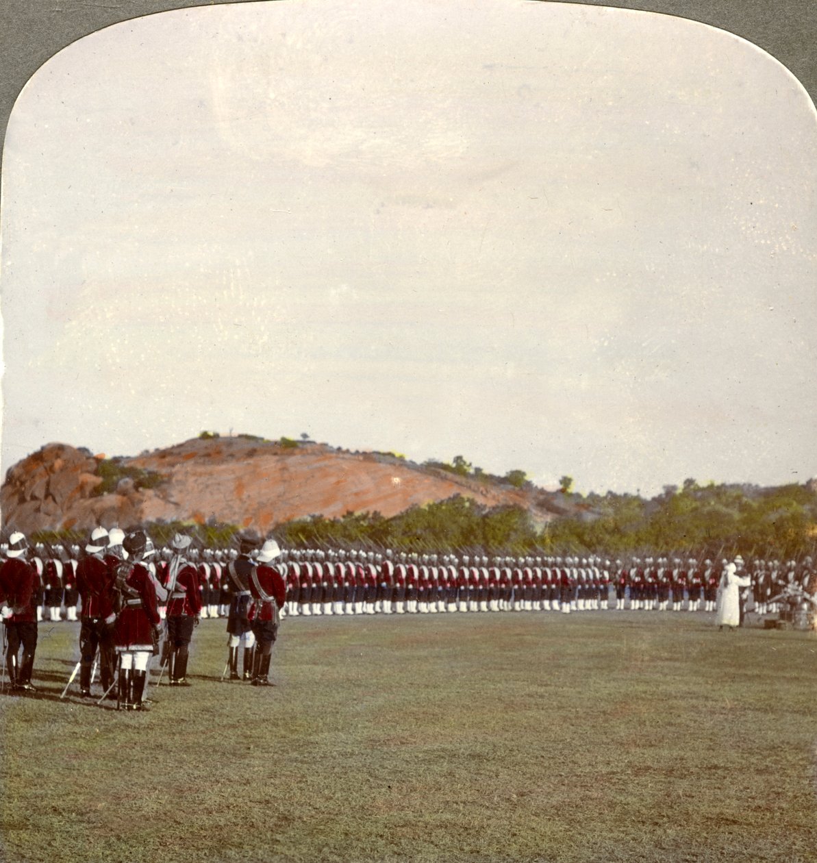 Meydanın içindeki renkleri almak, Hindistan, 1900