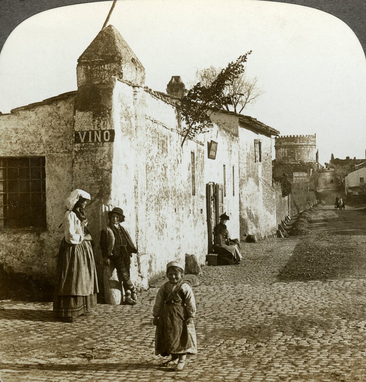 Appian Yolu, Roma, İtalya by Underwood and Underwood