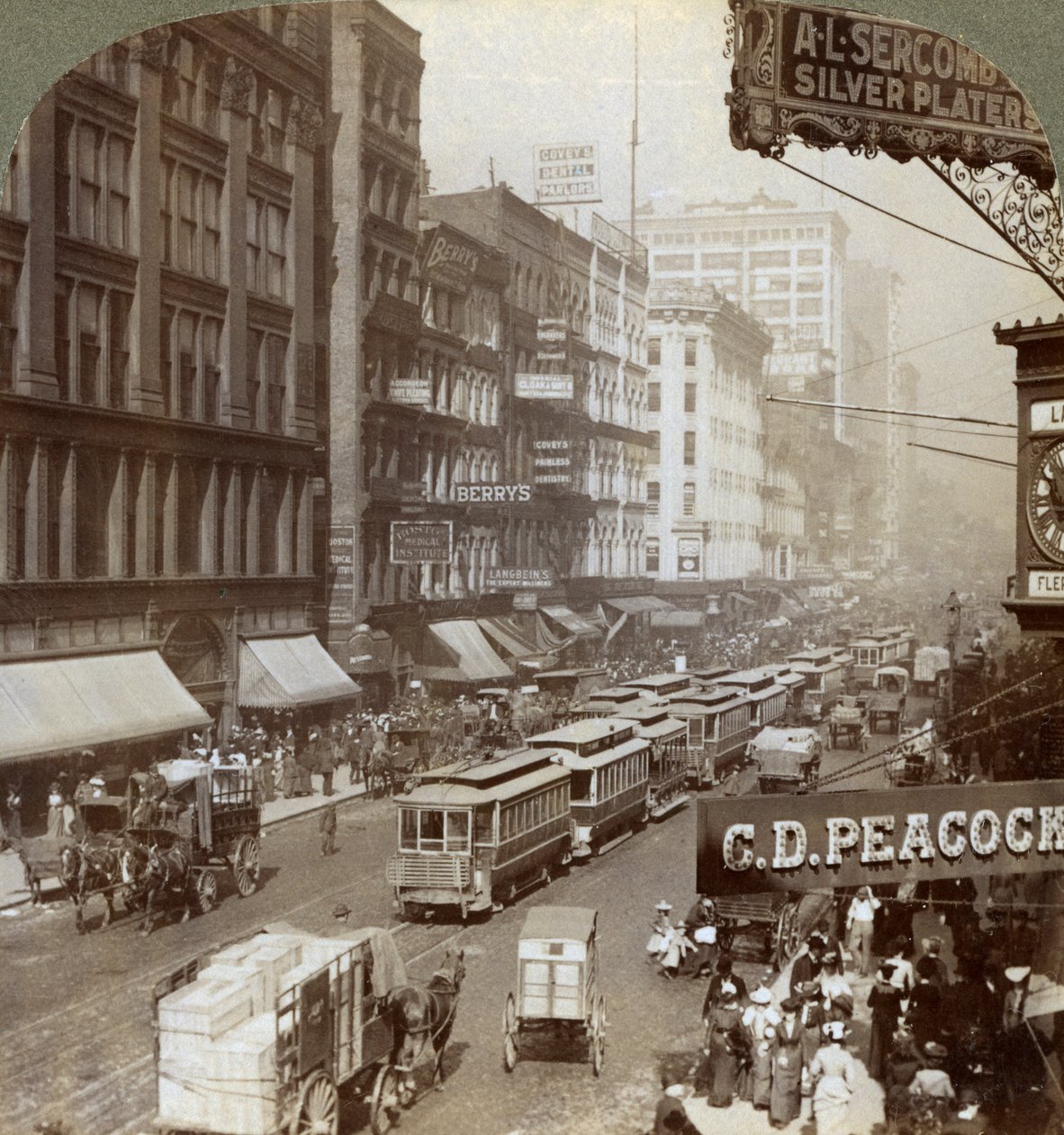 State Street, Chicago, Illinois, ABD, 1908 by Underwood and Underwood