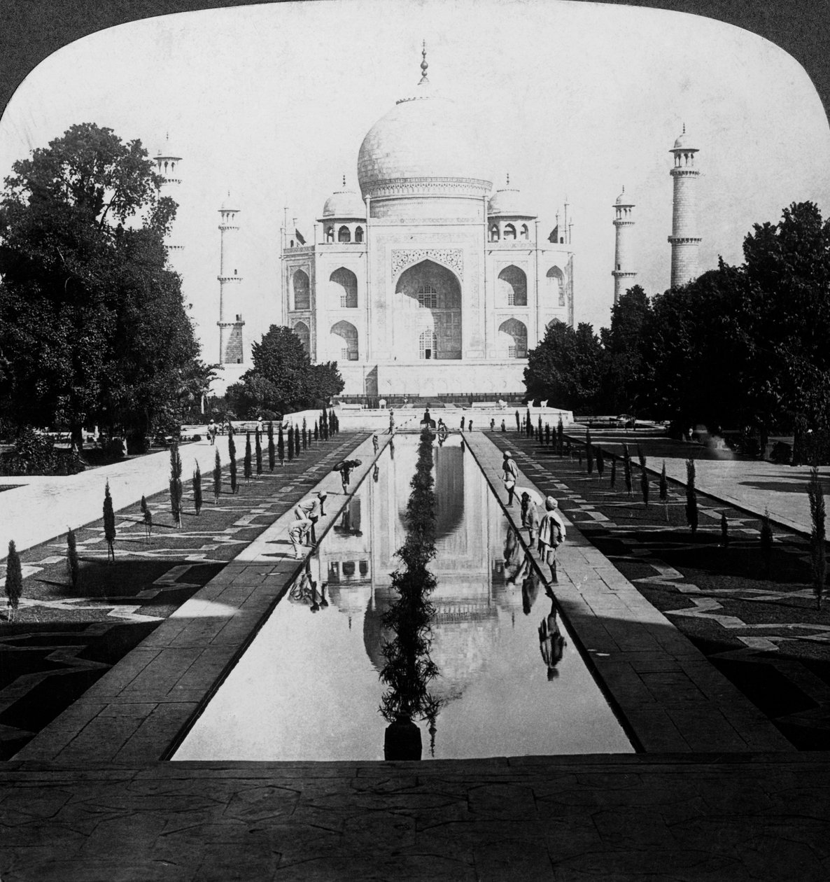 Tac Mahal, Agra, Uttar Pradesh, Hindistan. by Underwood and Underwood