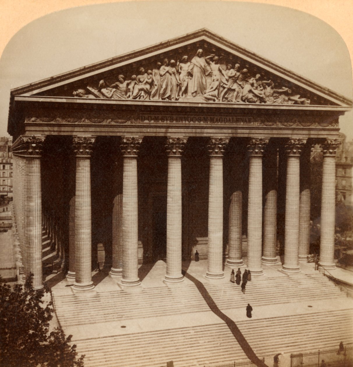 Madeleine Kilisesi, Paris, Fransa, 1900. by Underwood and Underwood