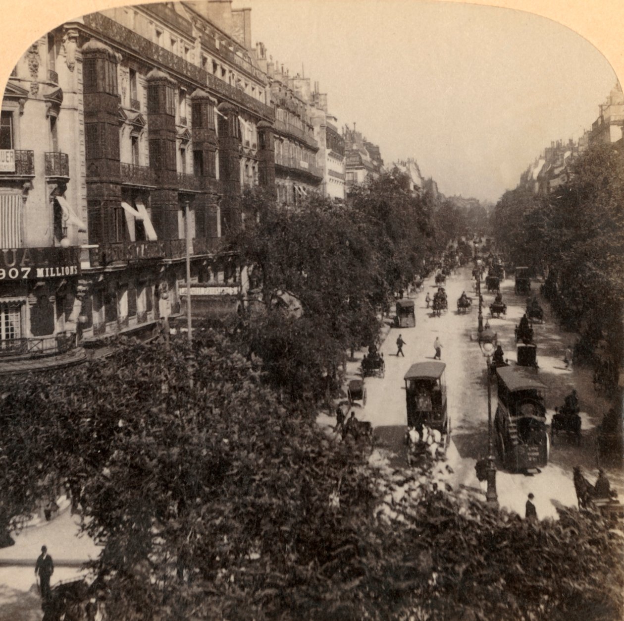 Grand Boulevard, Paris, Fransa, 1894. by Underwood and Underwood