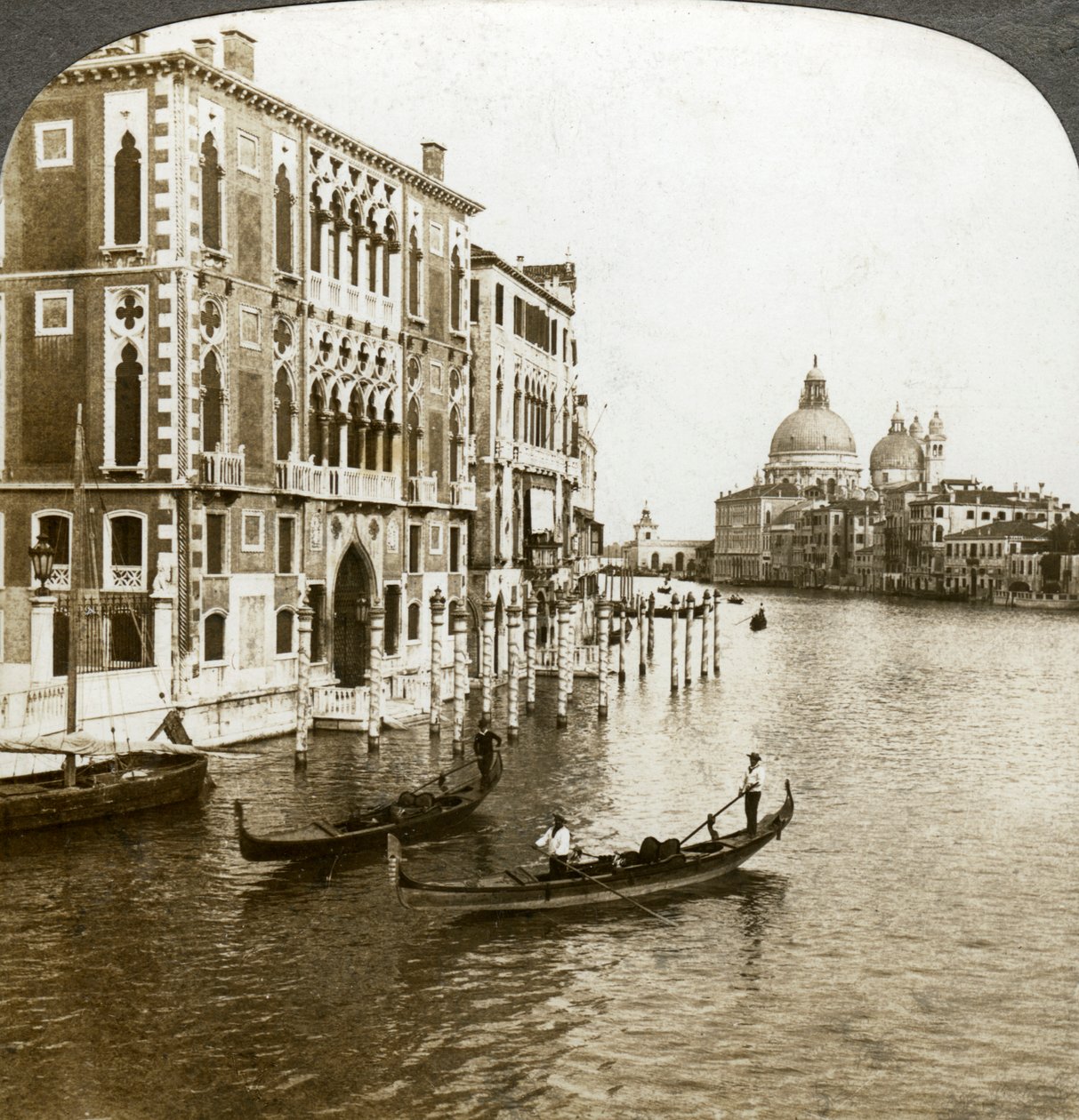 Büyük Kanal, Venedik, İtalya. by Underwood and Underwood