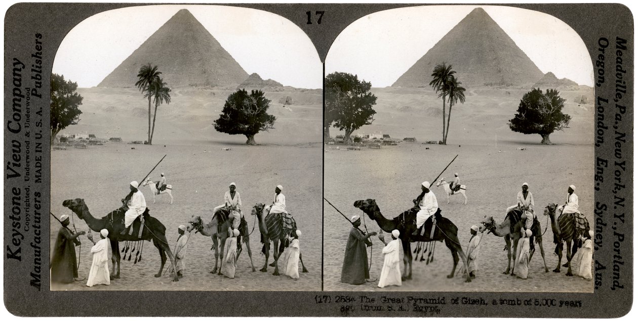 Büyük Giza Piramidi, Mısır, 1905. by Underwood and Underwood