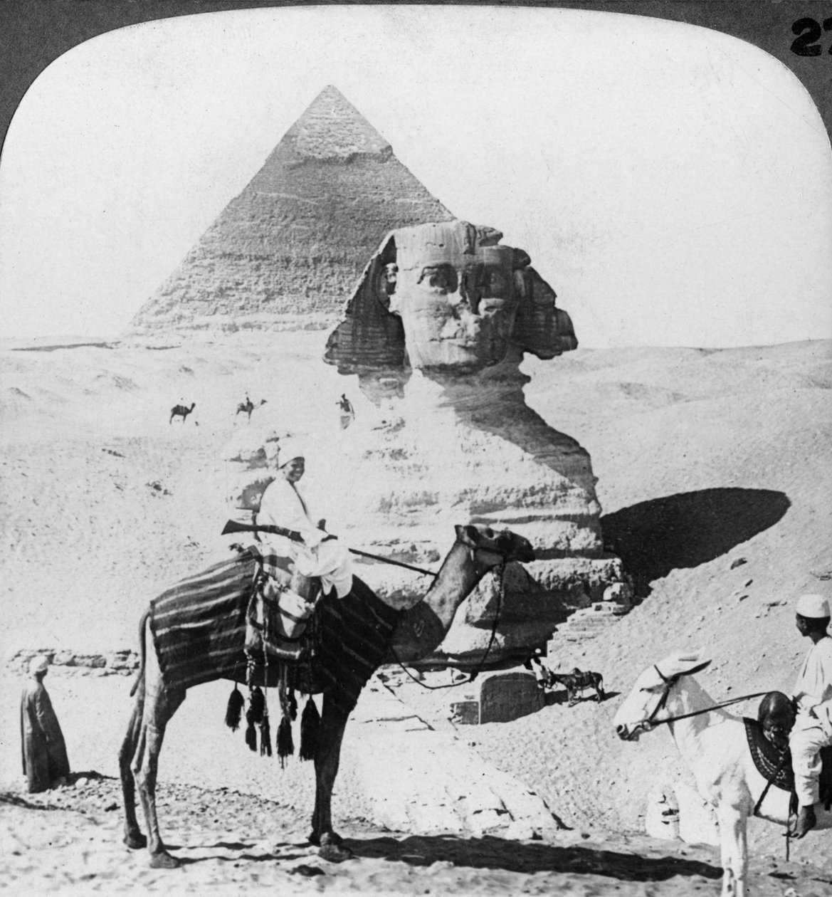 Büyük Giza Sfenksi, Mısır, 1905. by Underwood and Underwood