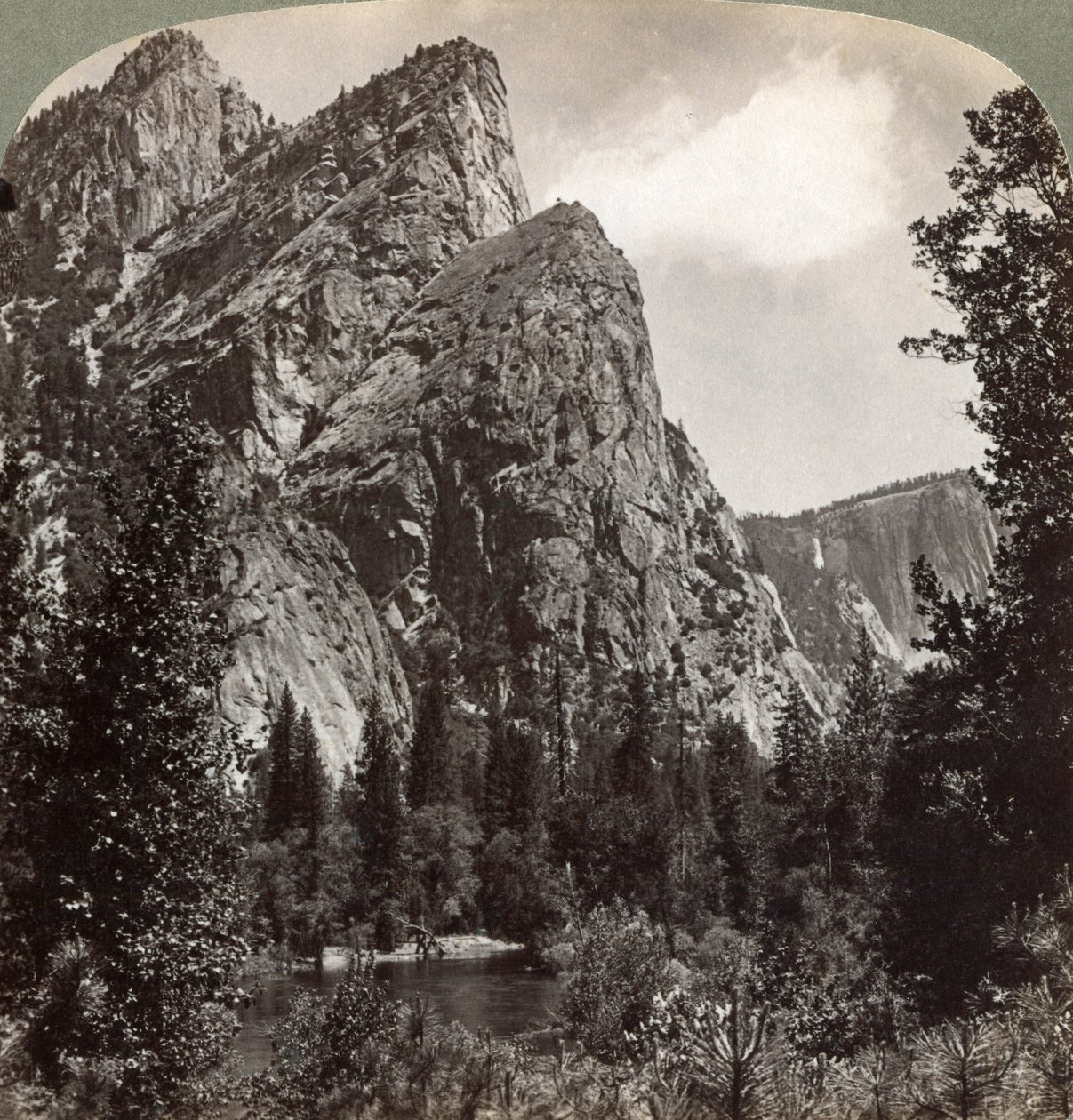 Üç Kardeş, Yosemite Vadisi, Kaliforniya, ABD, 1902 by Underwood and Underwood