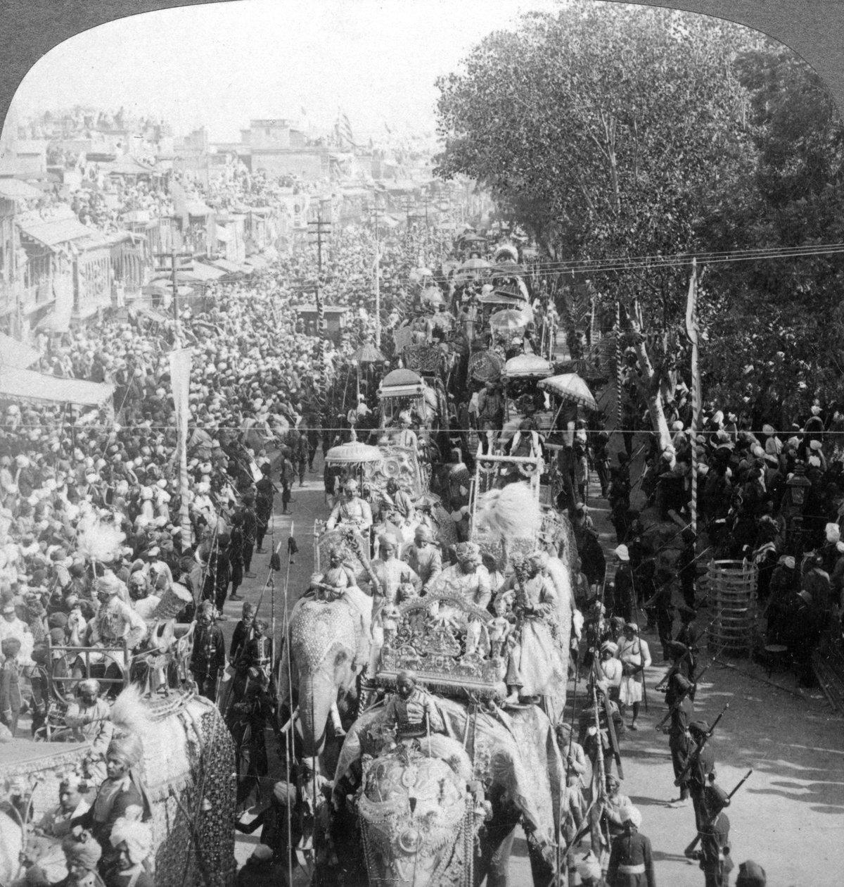 Büyük Durbar alayı, Delhi, Hindistan, 1903. by Underwood and Underwood