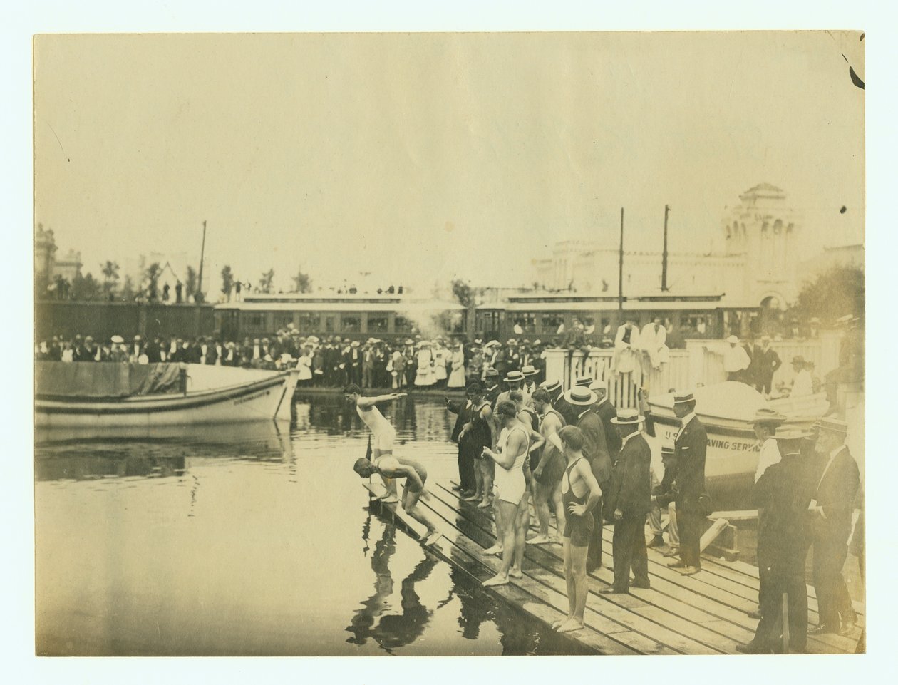 1904 Olimpiyatları - Yarım mil handikap başlangıcı (yüzme) by Unknown