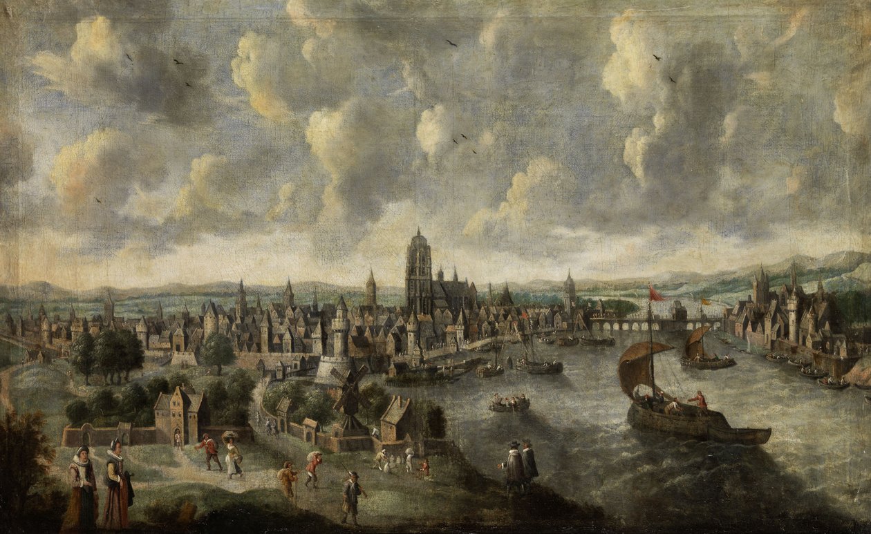 Frankfurt am Main şehrinin görünümü by Unknown