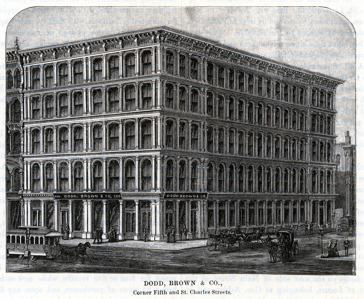 Dodd, Brown ve Company Toptan Kuru Ürünler, Beşinci ve St. Charles Sokakları by Unknown