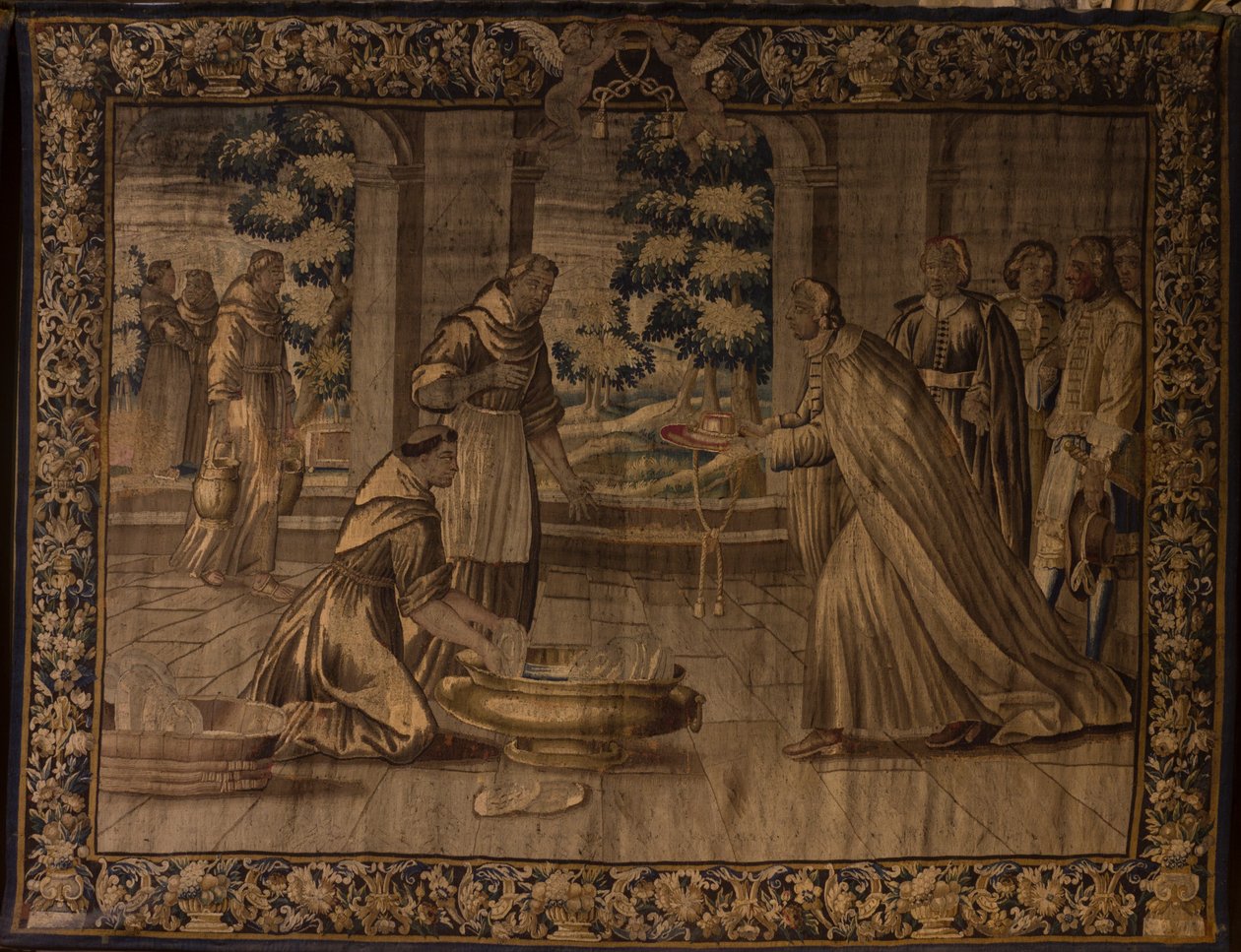 Aziz Bonaventure kardinal şapkasını alırken by Unknown