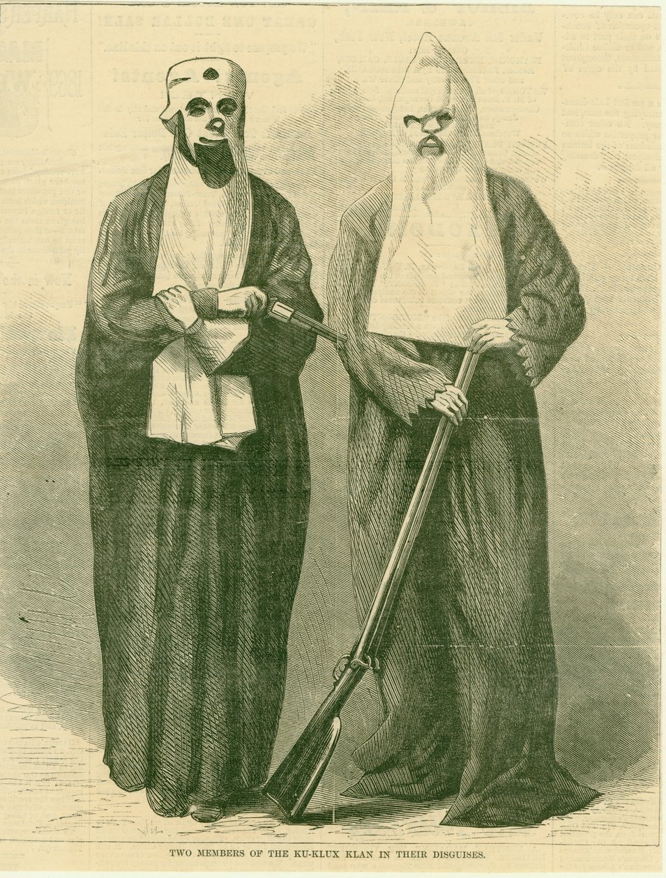 Kılıklarında Ku-Klux Klanının İki Üyesi. by Unknown