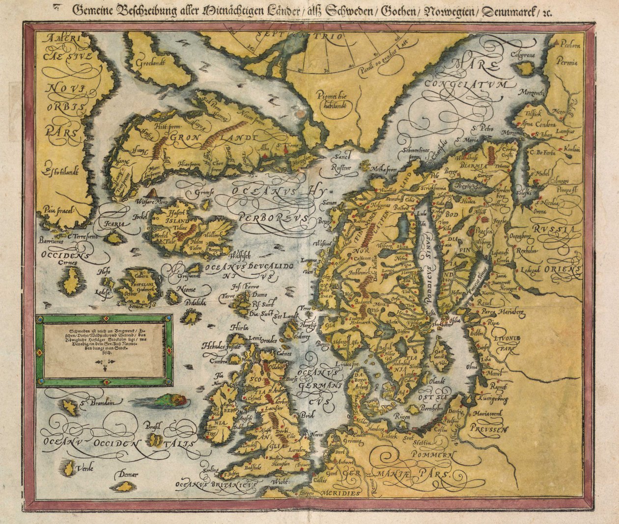 1588 dolaylarında İzlanda haritası by Unknown
