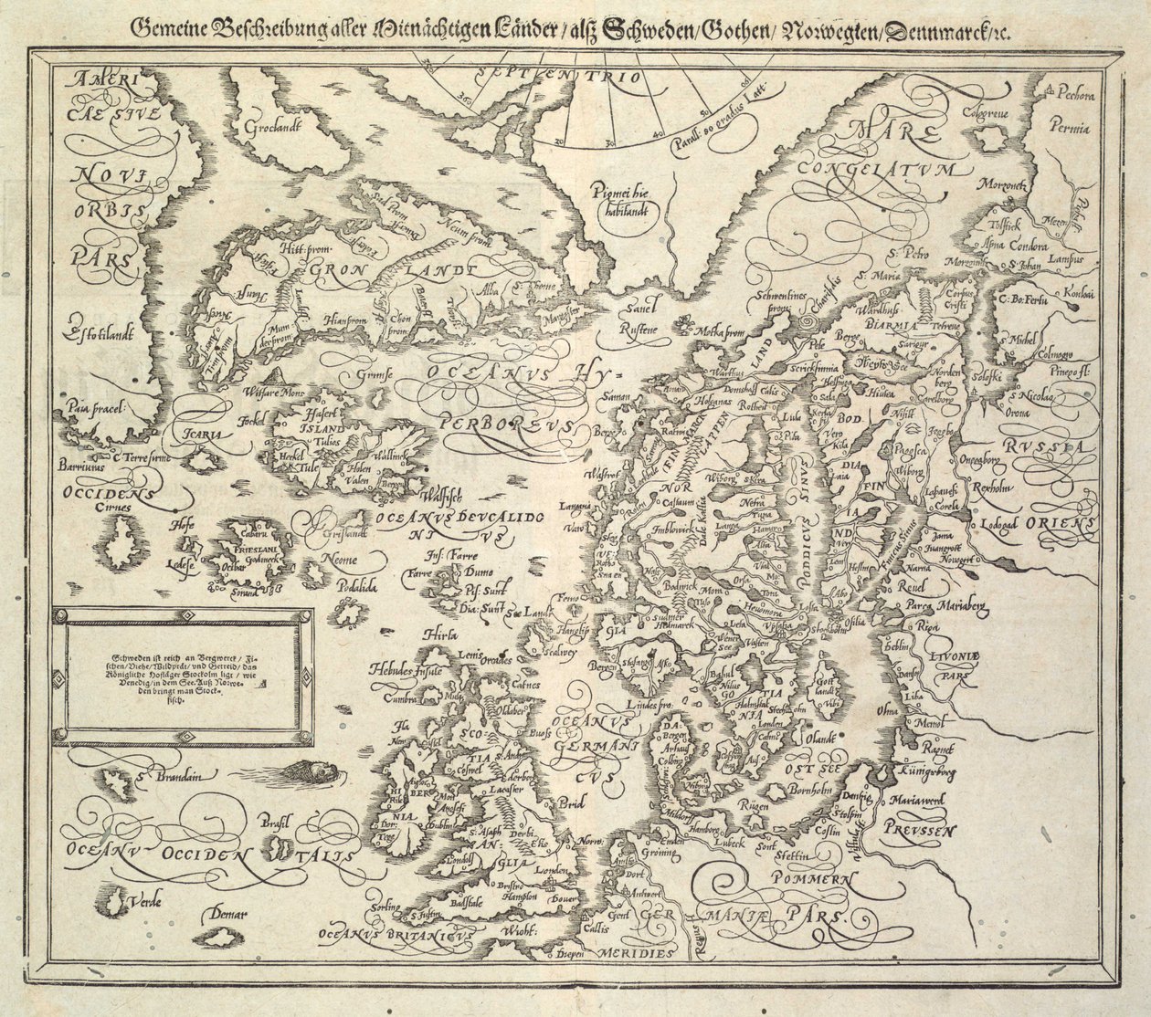 1588 dolaylarında İzlanda haritası by Unknown