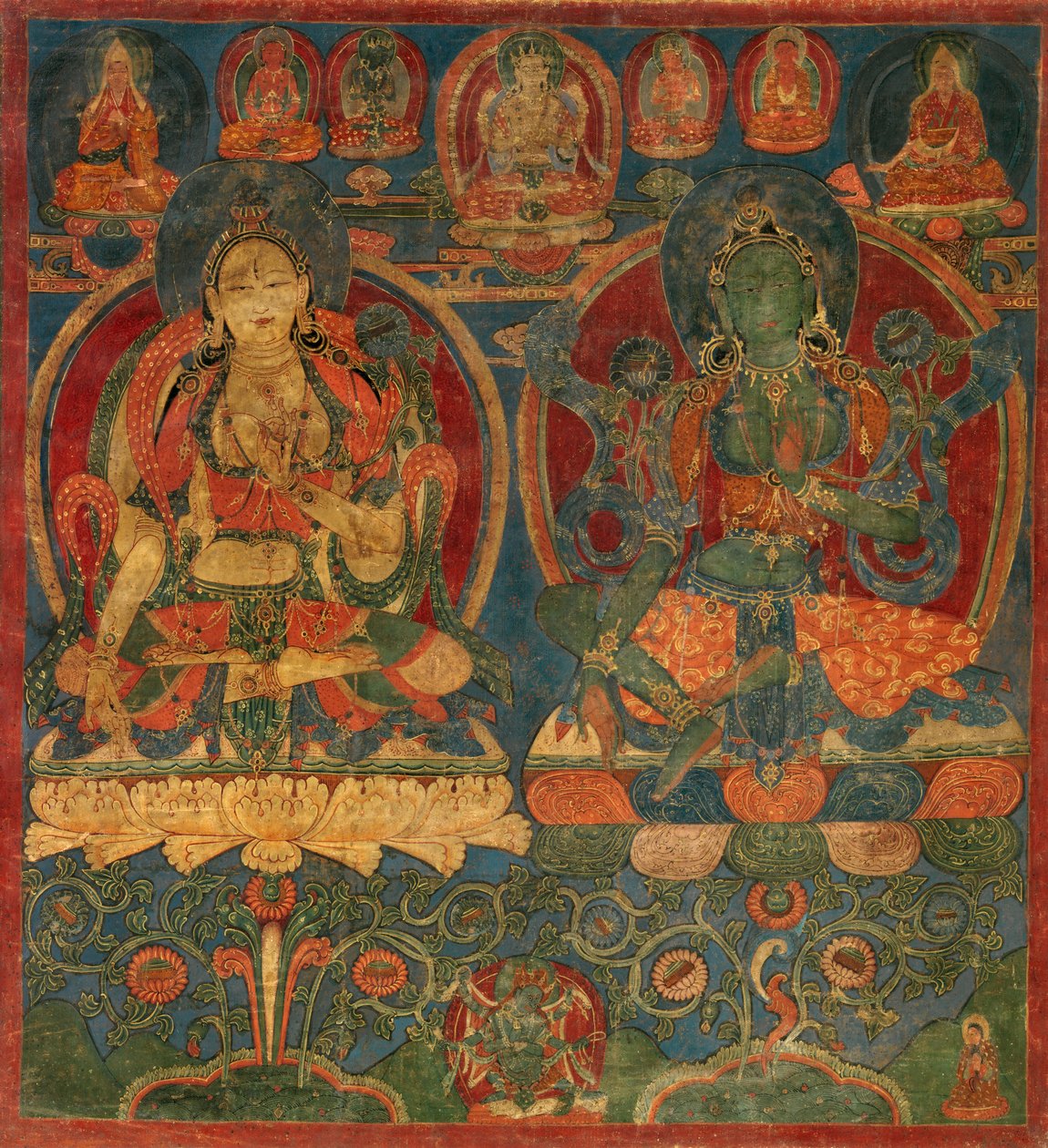 Beyaz Tara ve Yeşil Tara. Batı Tibet (Guge). by Unknown