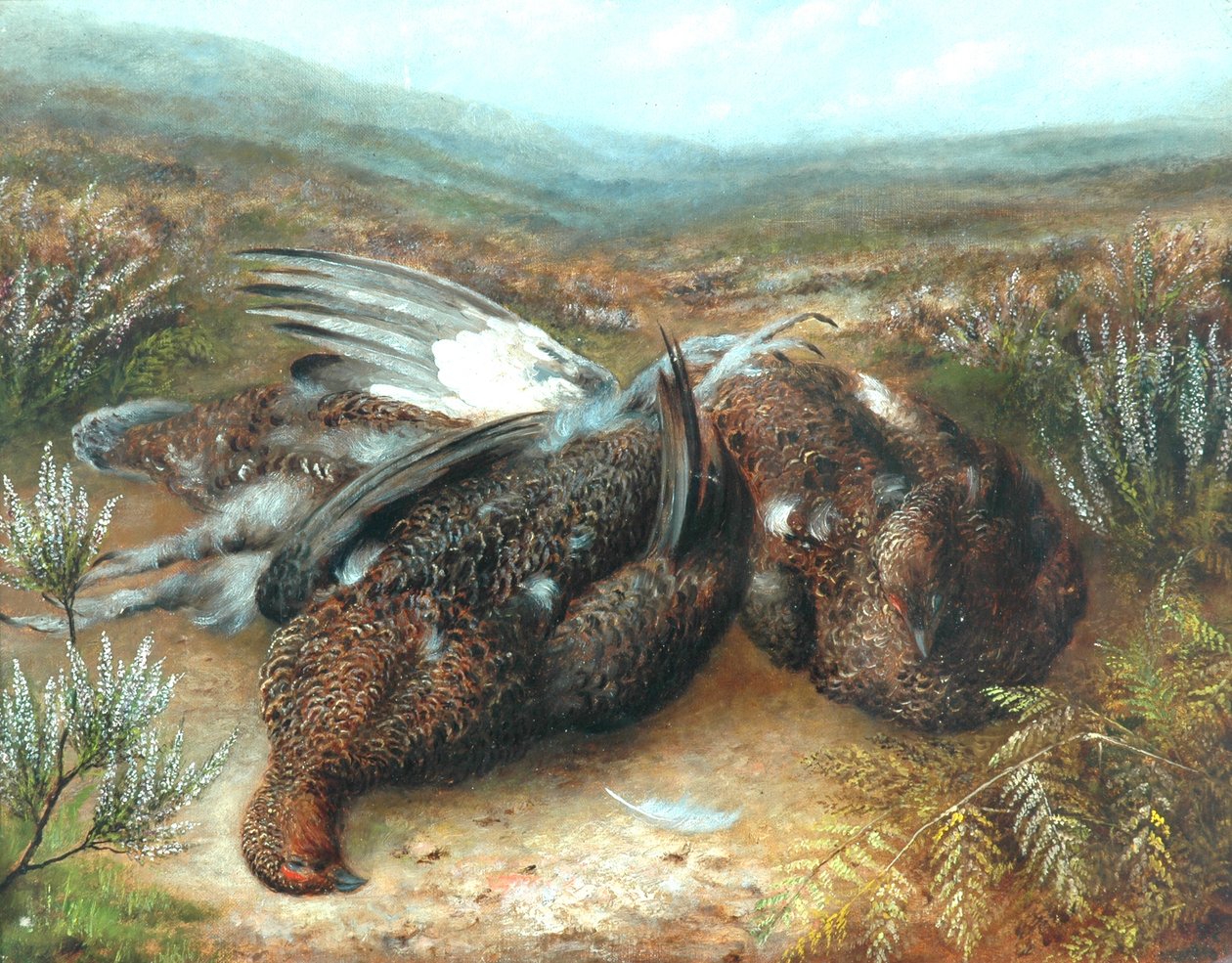 Peyzajda Ölü Orman Tavuğu by Unknown