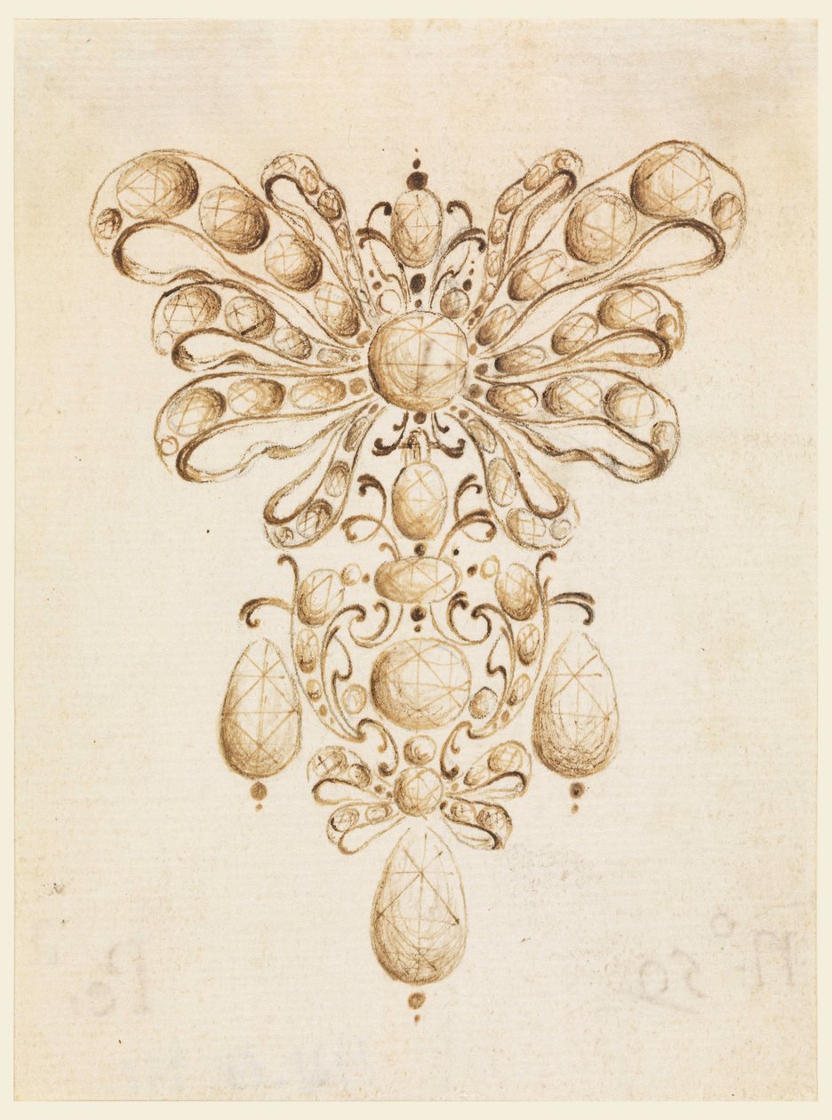 Bir Agraffe için Çizim, Tasarım by Unknown