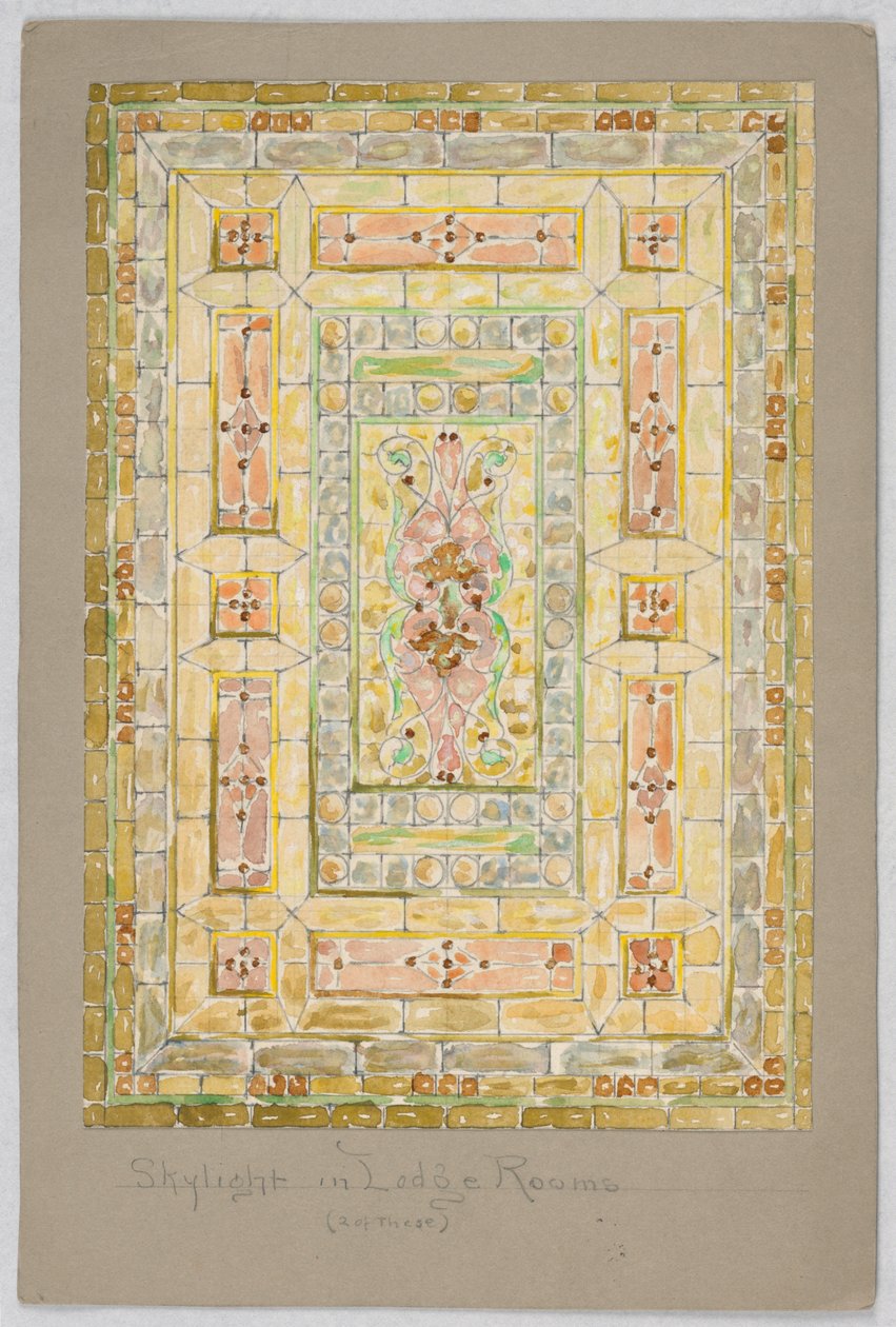 Çizim, vitray tasarımı, 19. yüzyıl sonu by Unknown