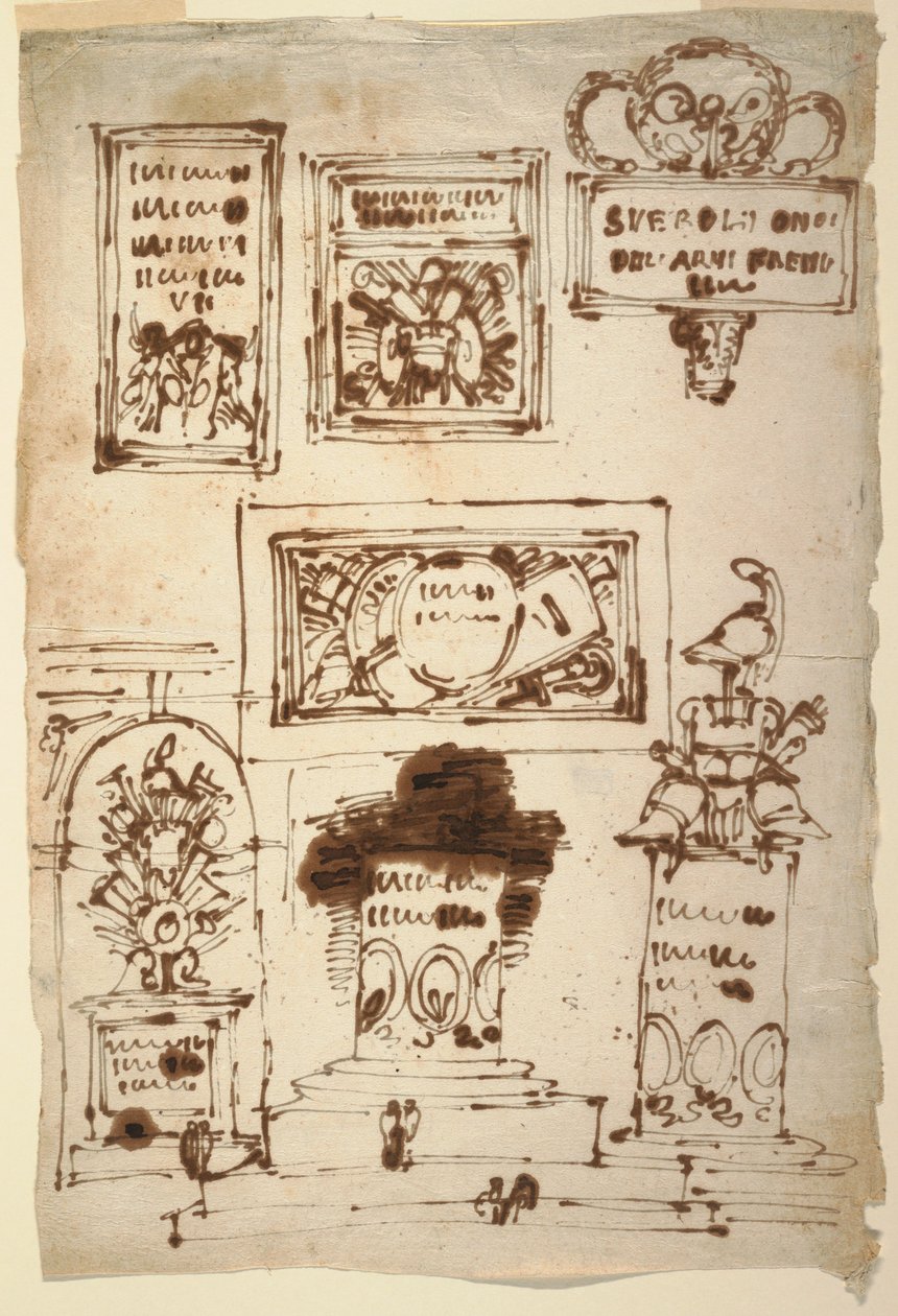 Severoli Ailesi için Çizim, Hatıra Tabletleri, Faenza by Unknown