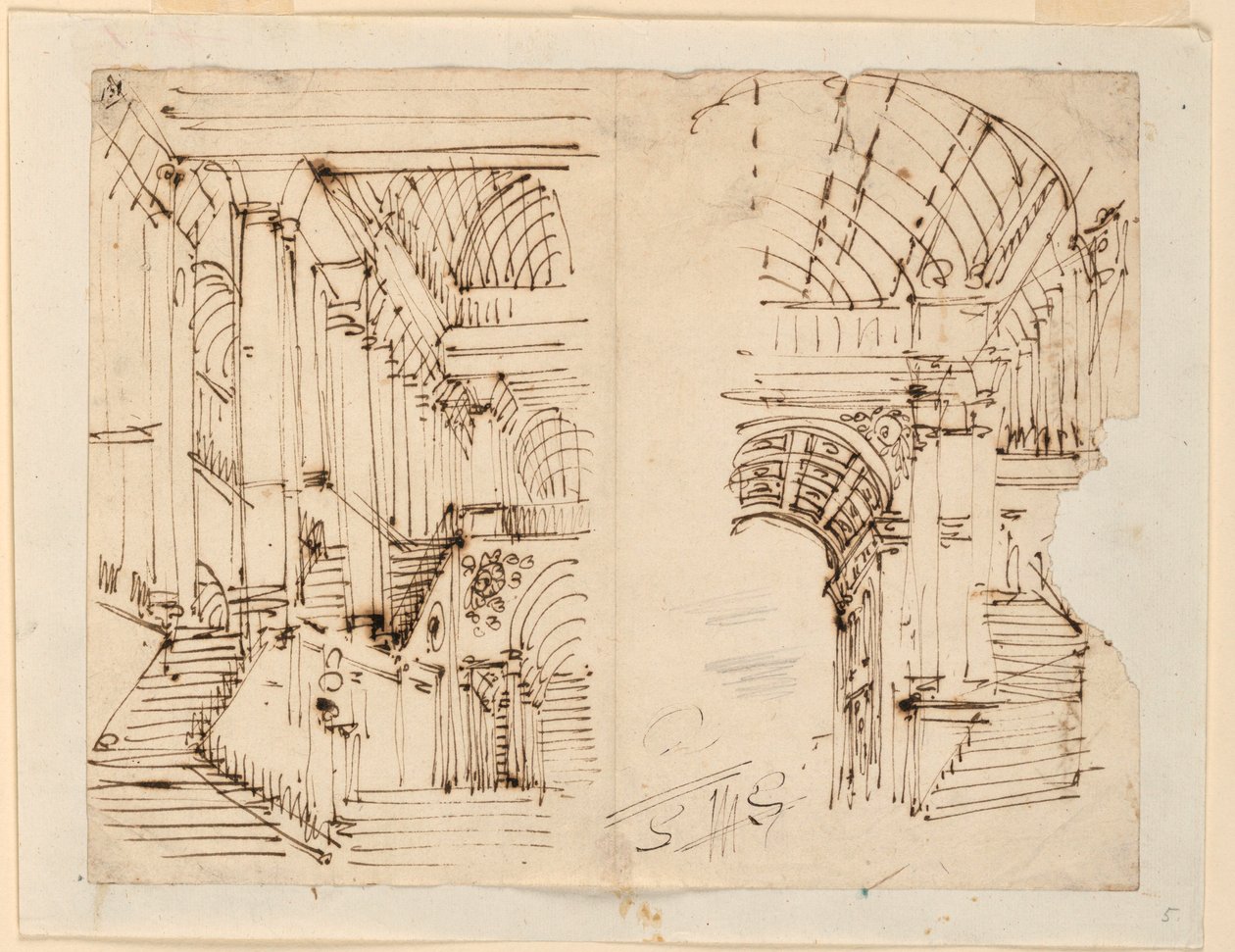 Çizim, Sahne Tasarımı, Merdivenler, 19. yüzyıl başı by Unknown