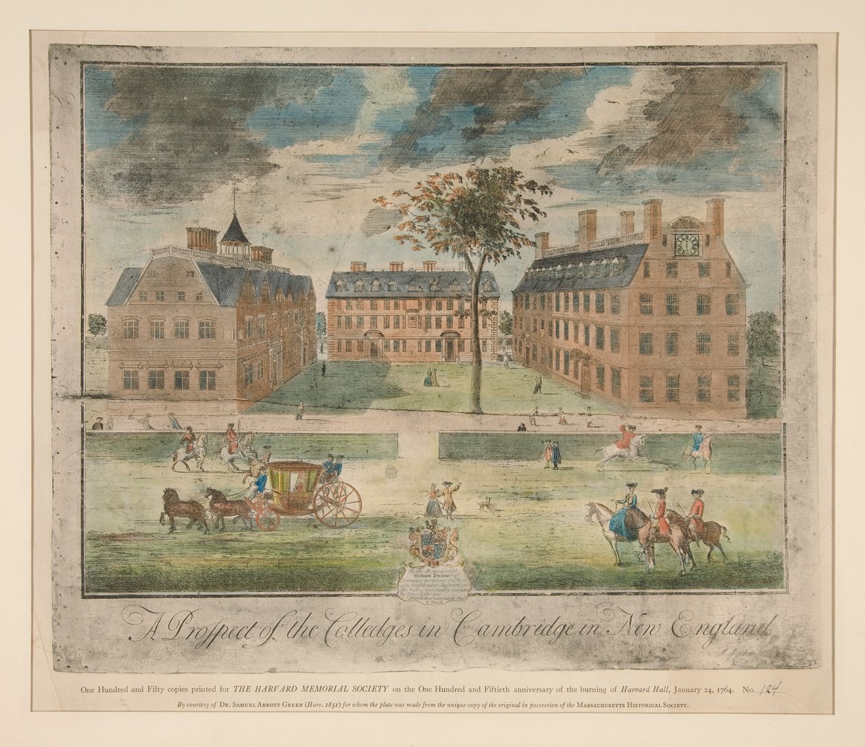 New England'daki Cambridge'deki Kolejlerin Bir Beklentisi; Dr. Samual Abbott için yapılan reprodüksiyon by Unknown
