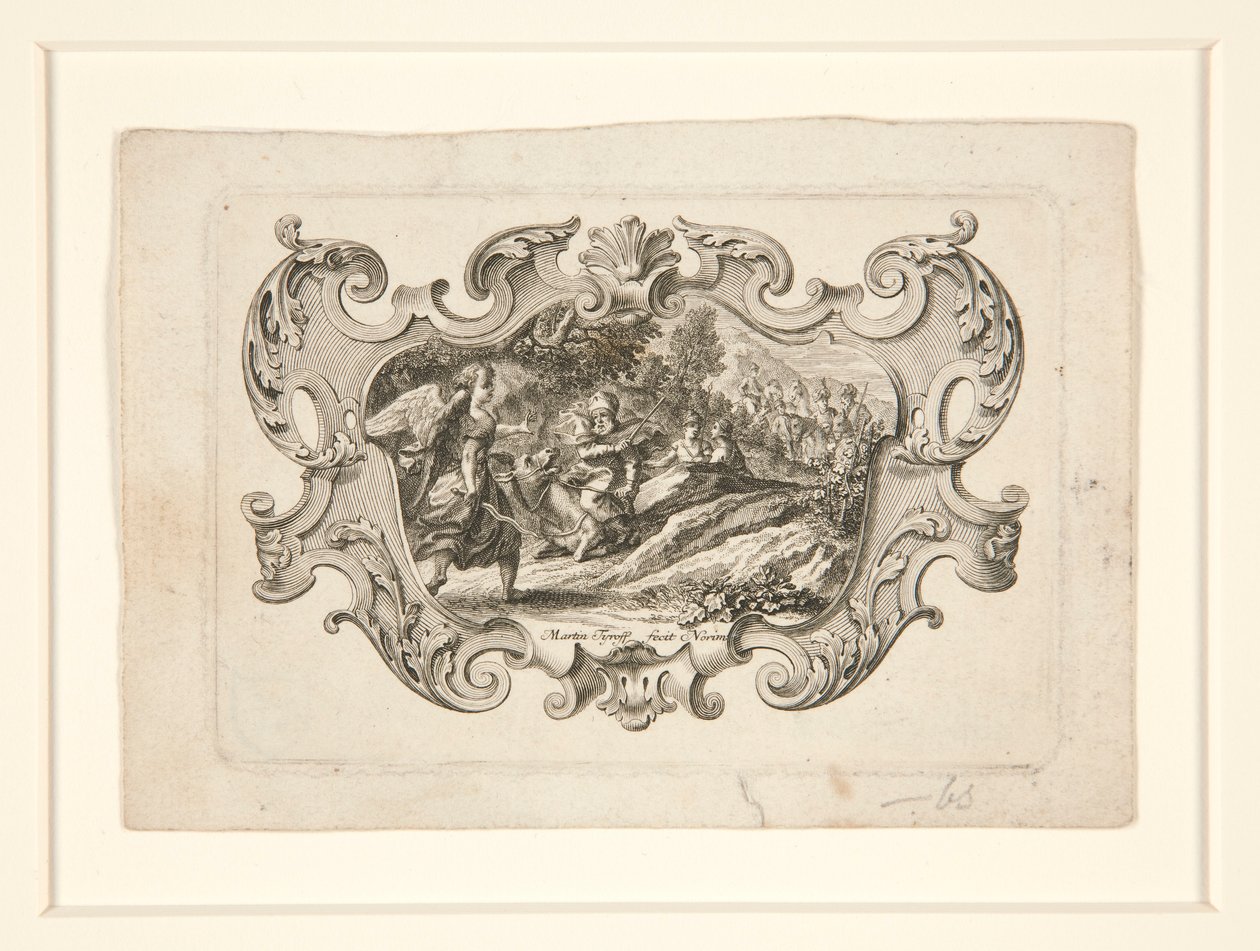 Bir Eşek Üzerinde Adam Yaklaşan Melek (İncil Sahnesi) by Unknown