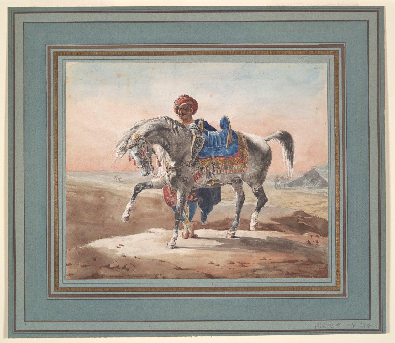 Bir Atın Yanında Duran Arap by Unknown
