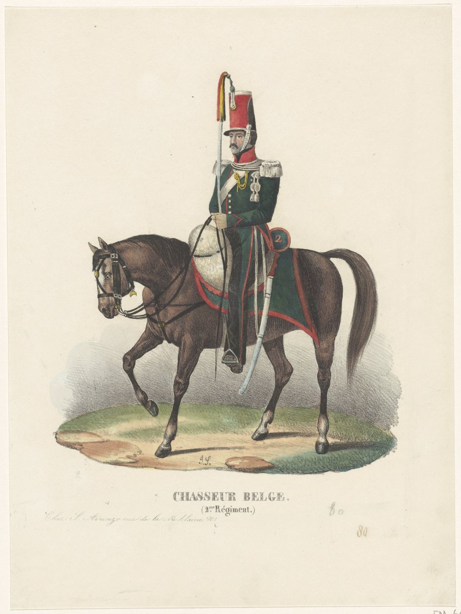 Belçikalı gönüllü avcı, 1830 Chasseur Belge (2.me Alay) (nesne üzerindeki başlık) by Unknown