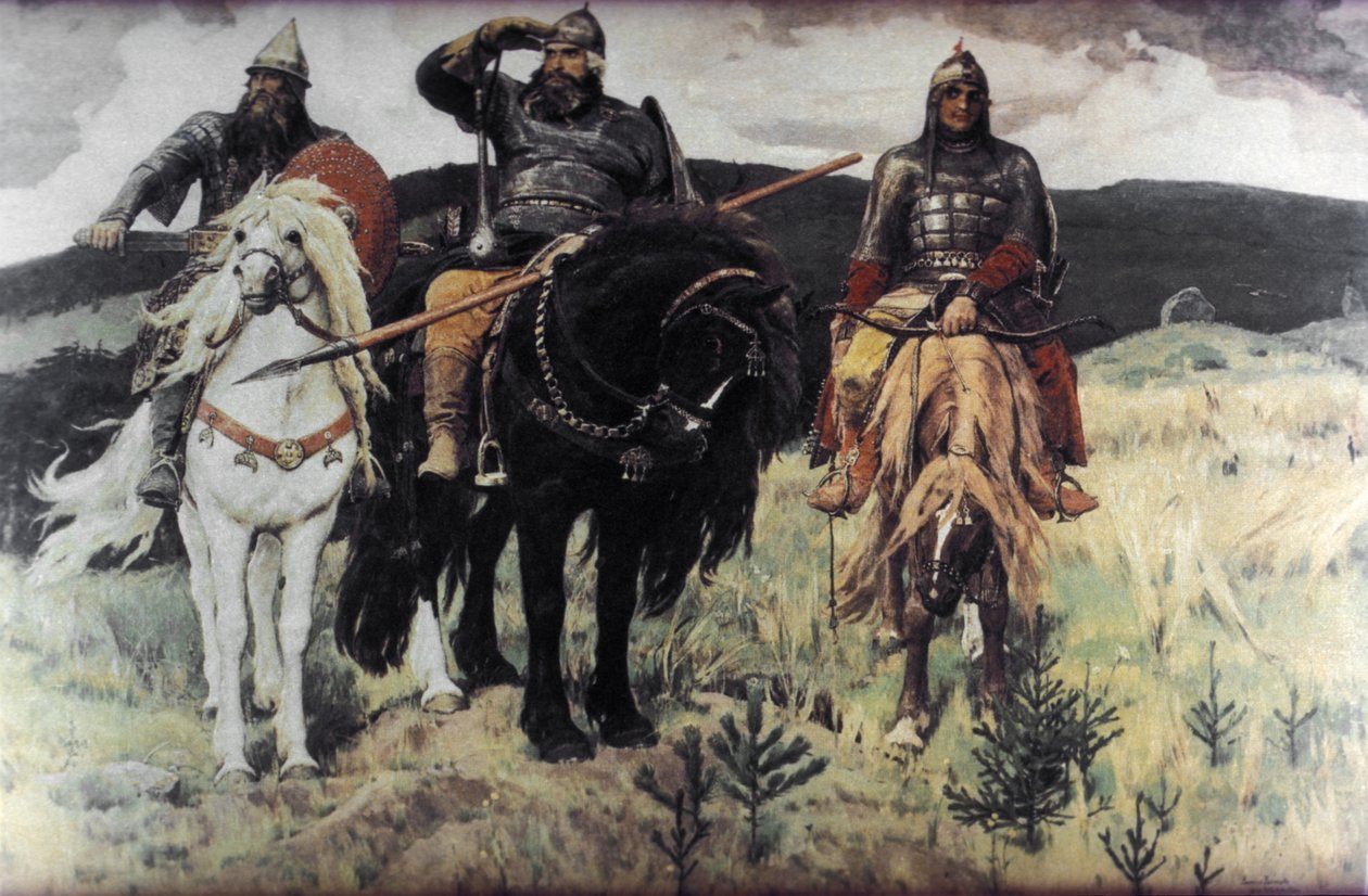 Bogatiri (Kahramanlar) ve Victor Mihayloviç Vasnetsov, 1898. by Unknown